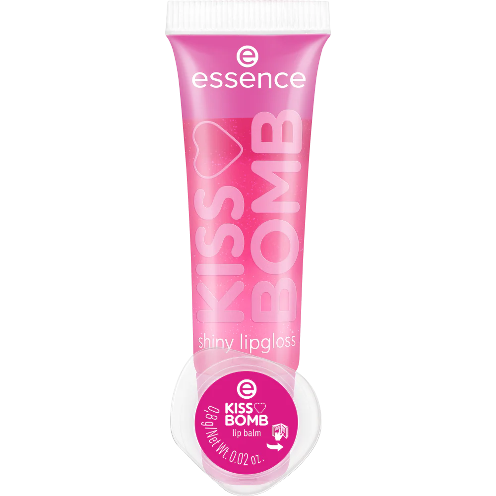 KISS BOMB shiny lipgloss & lip balm